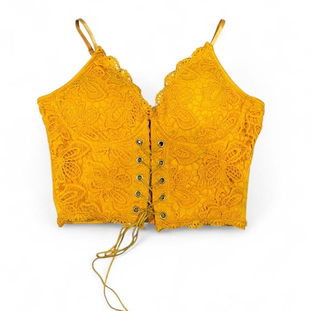Women's Yellow and Gold Corset